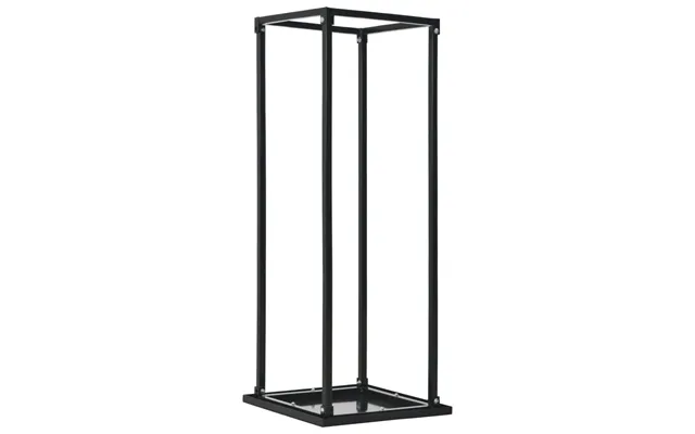 Brændestativ Med Bund 37 X 37 X 113 Cm Sort Stål