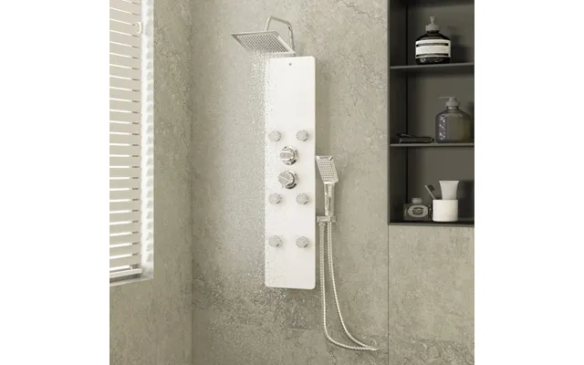 Brusepanel 25x47,5x130 Cm Glas Hvid