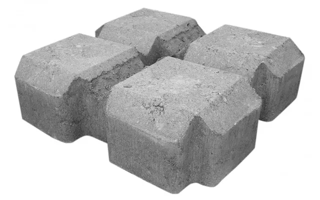 Græsarmeringssten Grå 60% Fc-kvadratluk 28,56 Cm X 28,56 Cm X 8 Cm