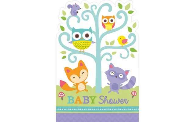 - Baby Shower Indbydelser 8 Stk.