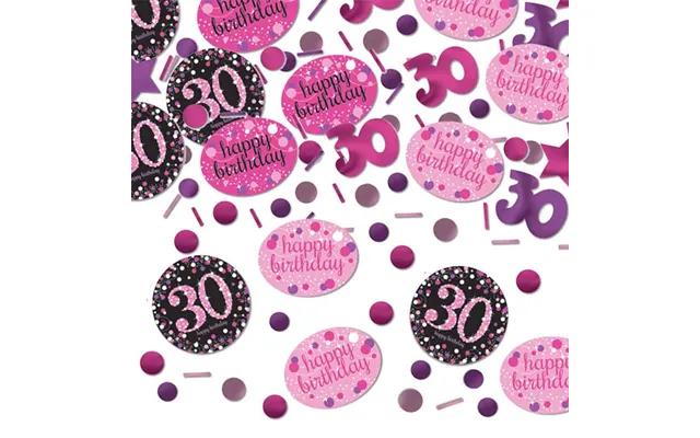 30 Års Fødselsdag Konfetti 34 G. - Pink