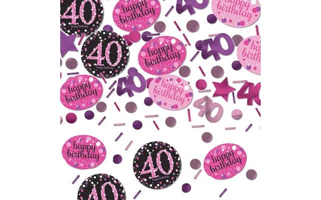 40 Års Fødselsdag Konfetti 34 G. - Pink
