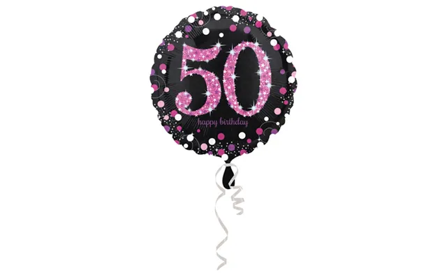 50 Års Fødselsdag Folieballon 1 Stk. - Pink