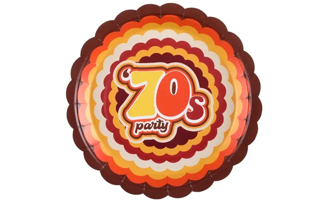 70'er Paptallerkner 10 Stk.