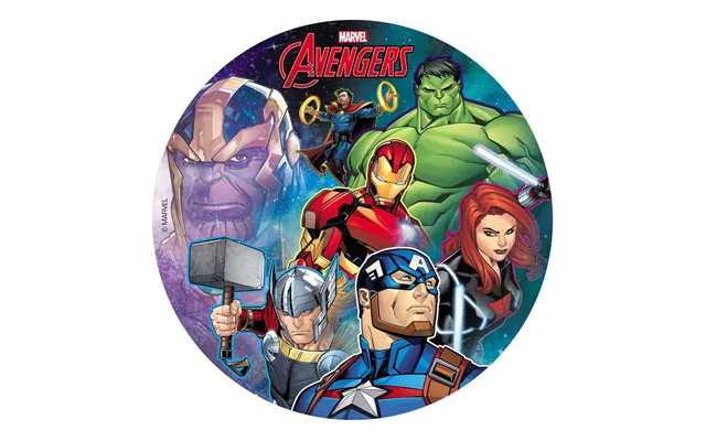 Avengers Kageprint 20 Cm. - Sukkerfri