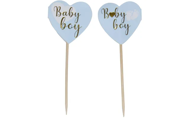 Baby Boy Deko Kageskilte - 10 Stk.