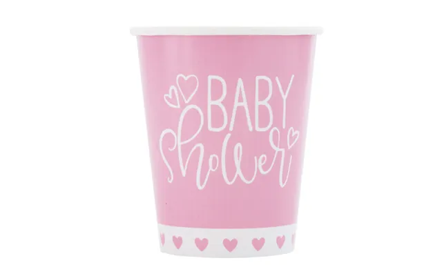 Baby Shower Papkrus 8 Stk. - Pige