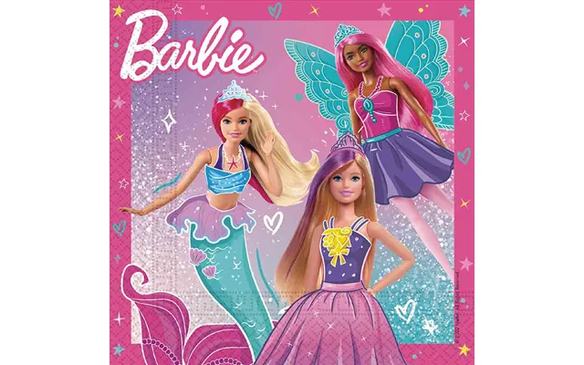 Barbie Servietter 20 Stk. - Barbie Fantasy