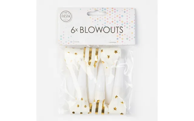Blowouts 6 Stk. - Hvid Og Guld