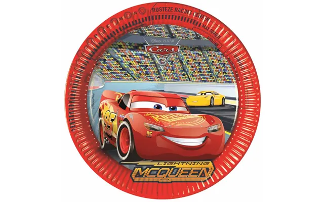 Cars Paptallerkner 8 Stk.
