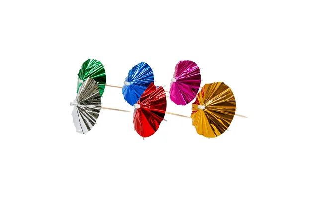 Cocktail Paraplyer 10 Stk. - Metallic
