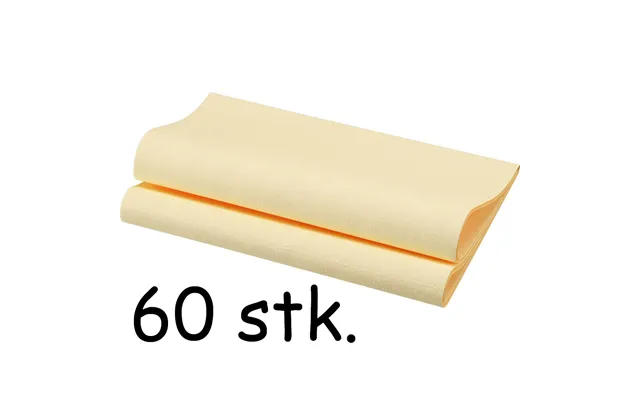 Cremefarvede Middagsservietter Bio Dunisoft 40x40 Cm. - 60 Stk