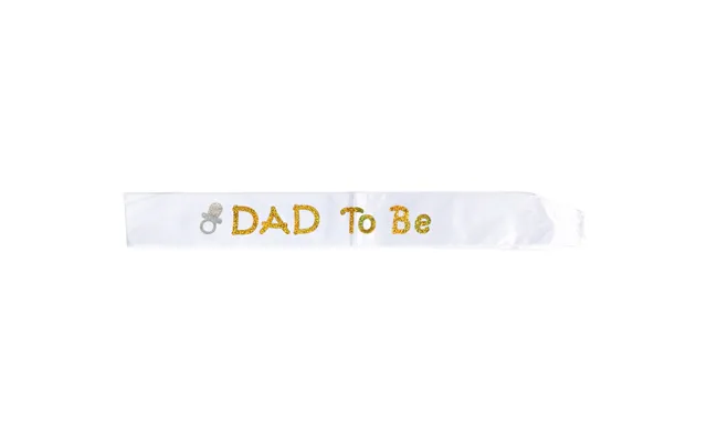 Dad To Be Skærf - Hvidt Og Guld
