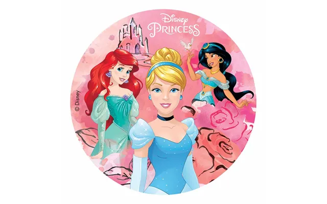 Disney Prinsesser Kageprint 20 Cm. - Sukkerfri