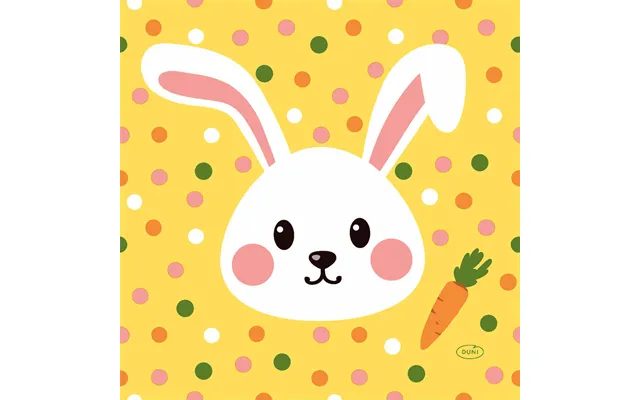Duni Påskeservietter 20 Stk. 33x33 Cm. - Hoppy Easter