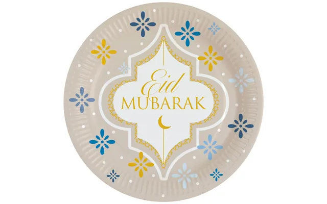 Eid Mubarak Paptallerkner 8 Stk.