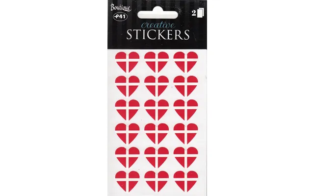 Flagstickers Hjerte 36 Stk.