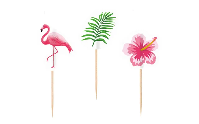 Flamingo Pyntepinde 20 Stk. 7 Cm.