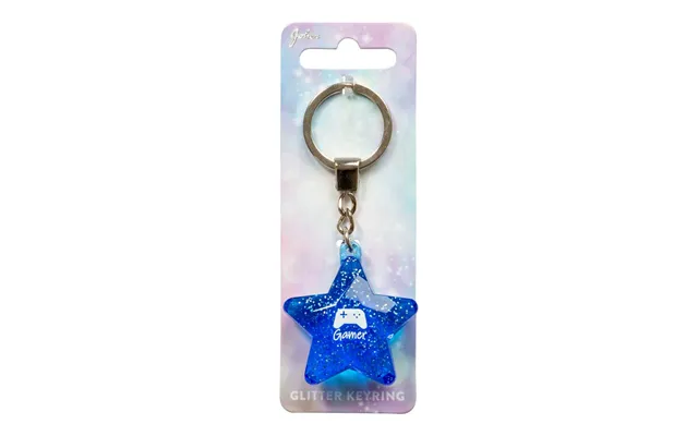 Glitter Stjerne Nøglering Gamer
