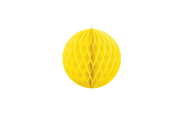 Gul Honeycomb Kugle Ø10 Cm.