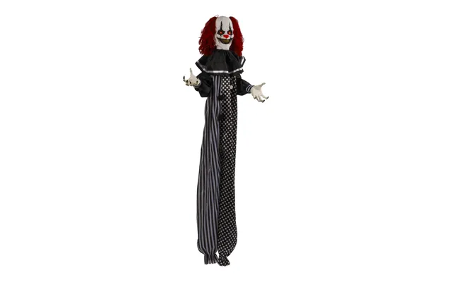 Hængende Halloween Klovn Med Lyd Og Bevægelse 170 Cm.
