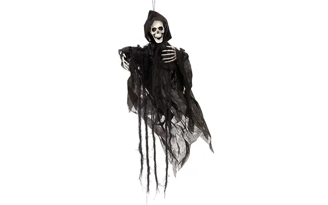 Hængende Halloween Skelet I Sort - 75 Cm.