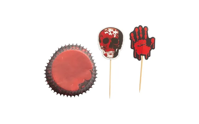 Halloween Muffinsforme Kit 20 Stk. - Bloody Hand