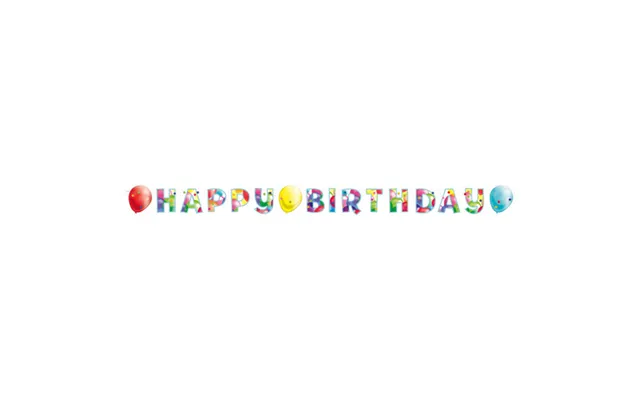 Happy Birthday Banner Med Ballonmotiv