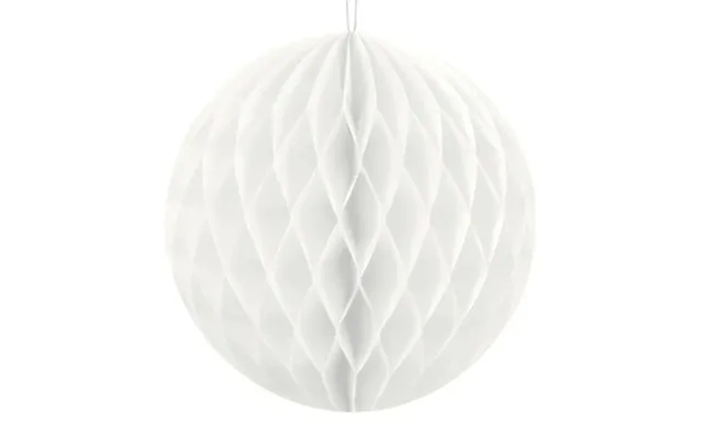 Hvid Honeycomb Kugle Ø20 Cm.