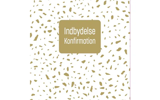 Indbydelser Til Konfirmation 5 Stk. - Guldmetallic