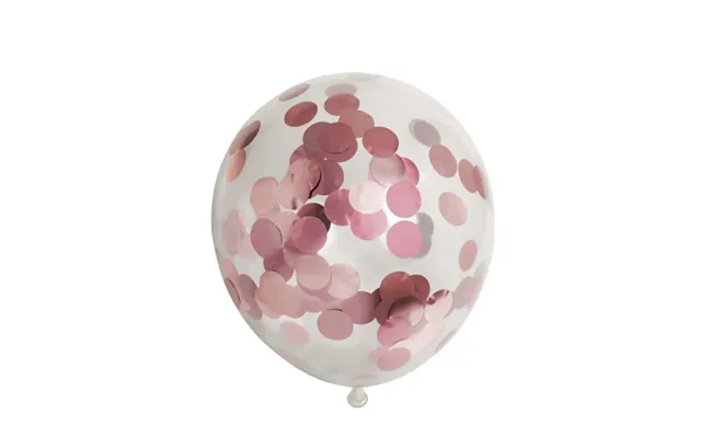 Konfetti Balloner 6 Stk. - Rose Gold Metallic