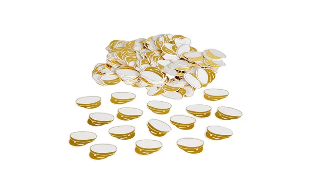 Konfetti Studenterhue 14g. - Guldmetallic