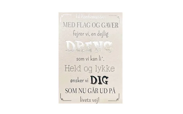 Kort Til Konfirmation - Dreng