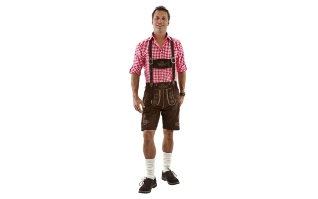 Korte Lederhosen I Ægte Læder - Brun-brun Str. 50