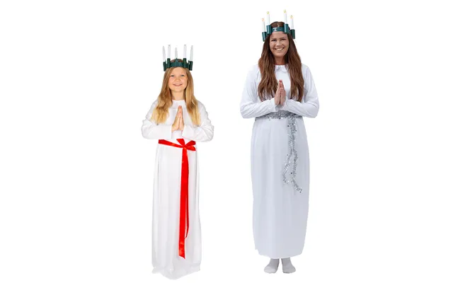 Luciakjole Børn Unge 9-14 År-str. 134-140 Cm.