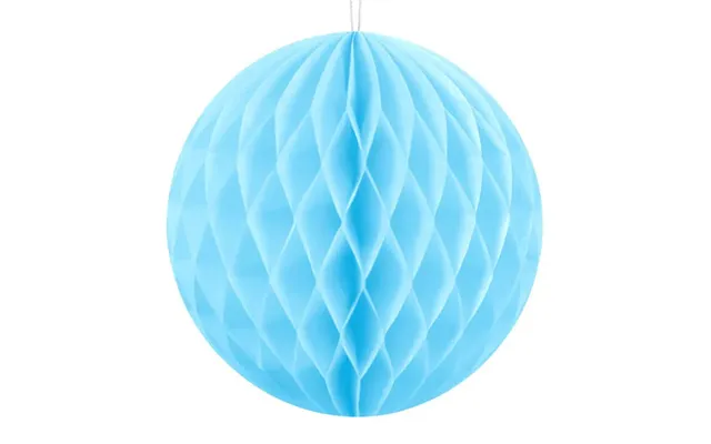 Lyseblå Honeycomb Kugle Ø20 Cm.
