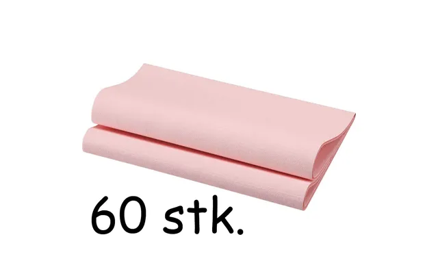 Lyserøde Middagsservietter Bio Dunisoft 40x40 Cm. - 60 Stk.