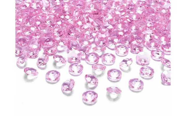 Lyserøde Pynte Diamanter 100 Stk.