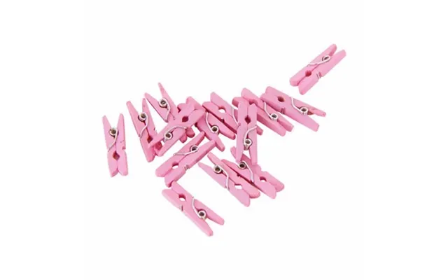 Mini Klemmer - Lyserød 24 Stk.