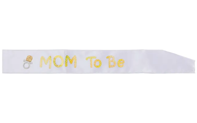 Mom To Be Skærf - Hvidt Og Guld