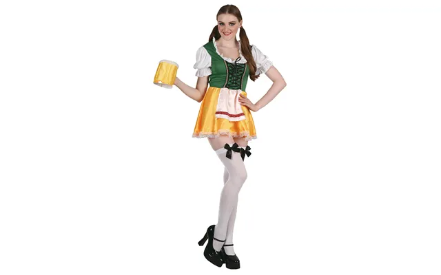 Oktoberfest Kjole - Gul Og Grøn