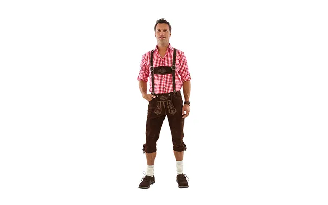 Oktoberfest Lederhosen I Ægte Læder - Brun-brun Str. 62