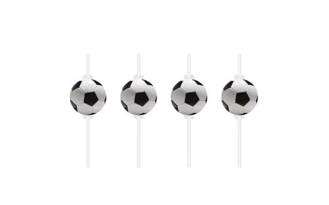 Papsugerør Med Fodbolde - 4 Stk.