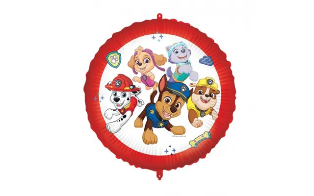 Paw Patrol Folieballon 43 Cm. - Rød & Hvid