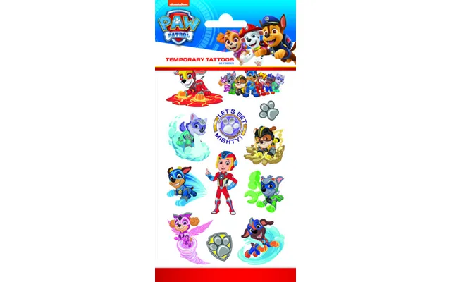 Paw Patrol Tatoveringer 12 Stk. - Let S Get Mighty