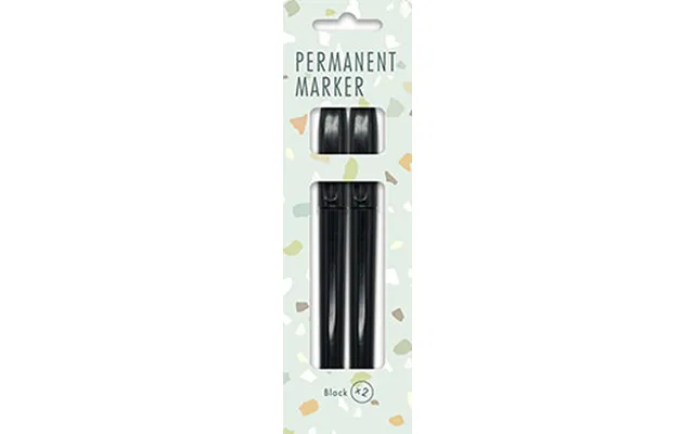 Permanent Marker Sort Spids - 2 Stk.