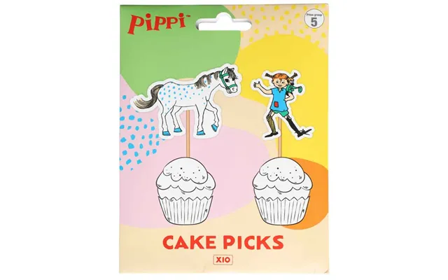 Pippi Langstrømpe Kage Dekopinde 10 Stk.