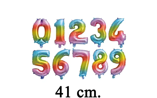 Regnbue Tal Folieballoner 41 Cm.-nr. 5