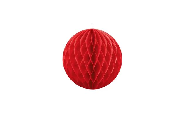 Rød Honeycomb Kugle Ø10 Cm.