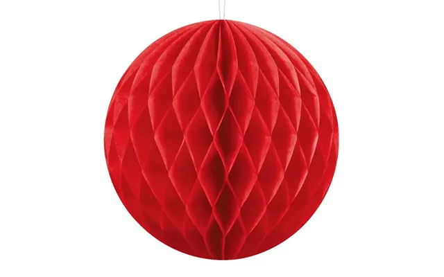 Rød Honeycomb Kugle Ø20 Cm.